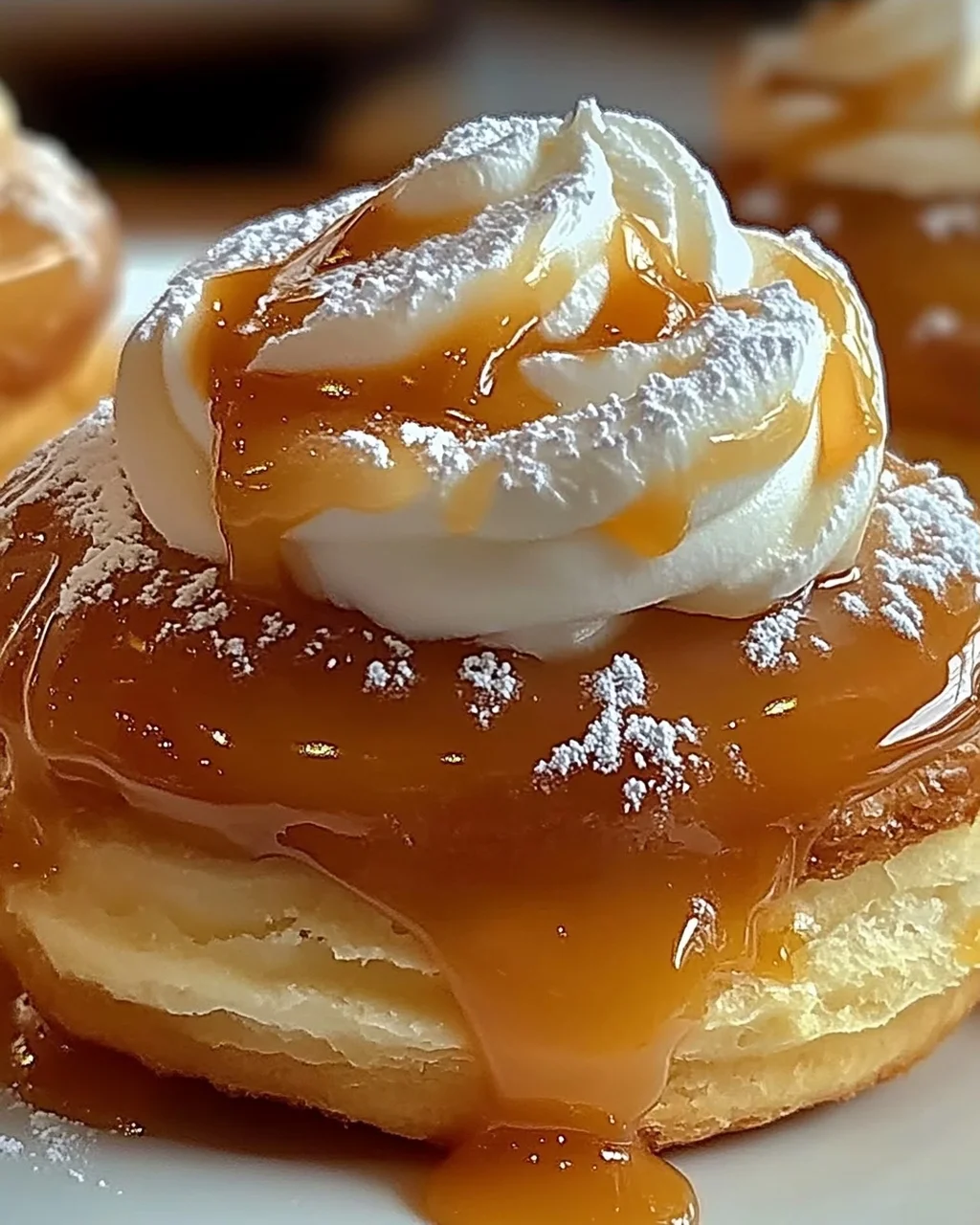 Choux Crème Diplomate et Sauce Caramel : Un Délice Indulgent