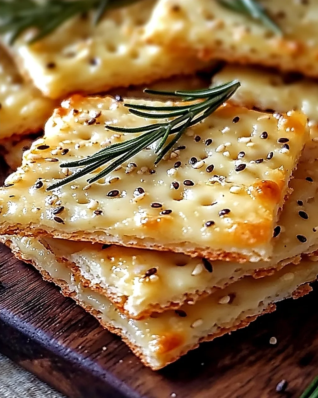 Craque Maison au Parmesan Romarin : Un Apéritif Facile et Savoureux