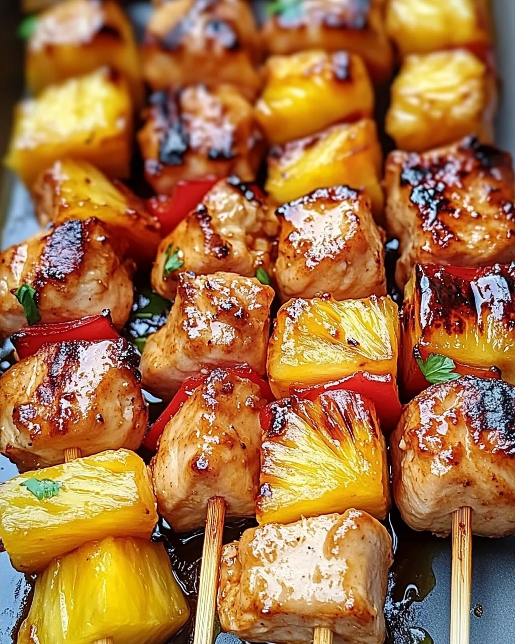 Délicieuses Brochettes Poulet Ananas Miel : un été tropical!