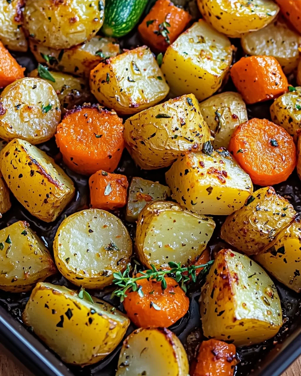 Délicieuses Pommes de Terre, Carottes et Courgettes aux Herbes Ailées