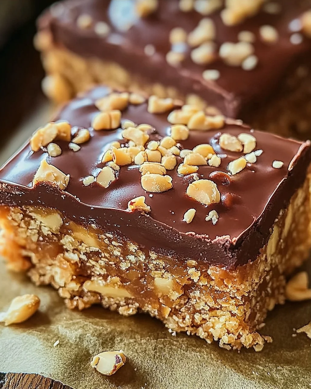 Délicieuses barres Snickers maison sans cuisson ni sucre raffiné
