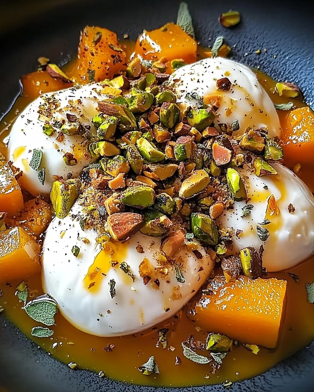 Douceur d’automne : Butternut caramélisé et burrata crémeuse