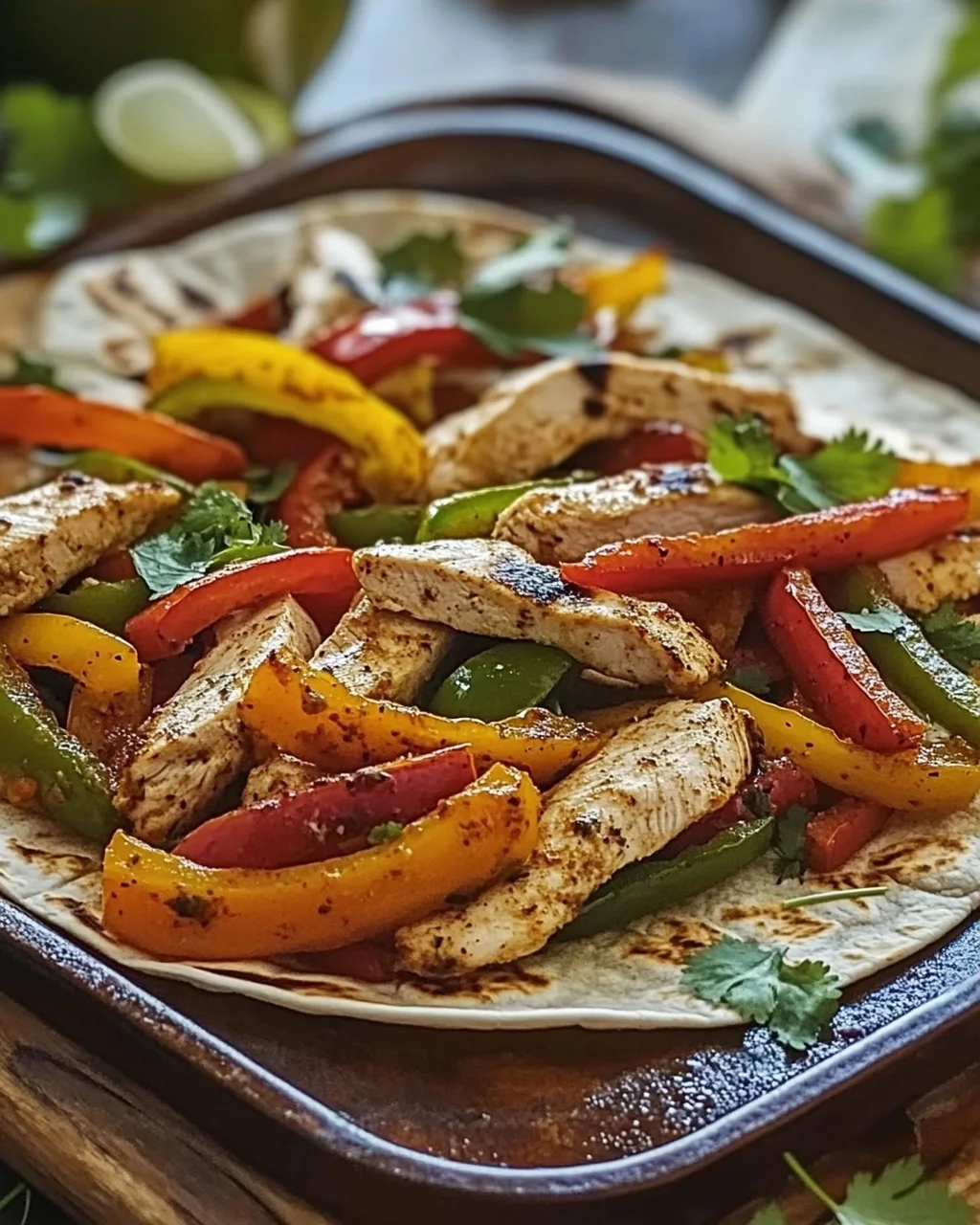 Fajitas poulet plaque 30 minutes