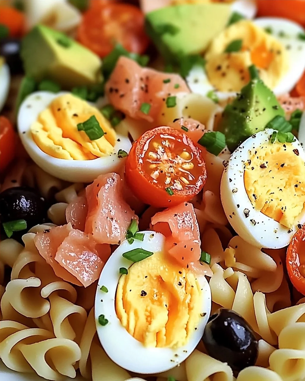 La Meilleure Salade de Pâtes au Surimi et Œufs Durs Énergisante