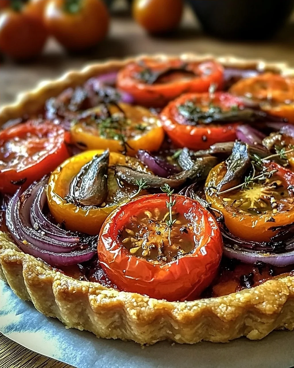 La Meilleure Tarte Méditerranéenne aux Tomates et Anchois