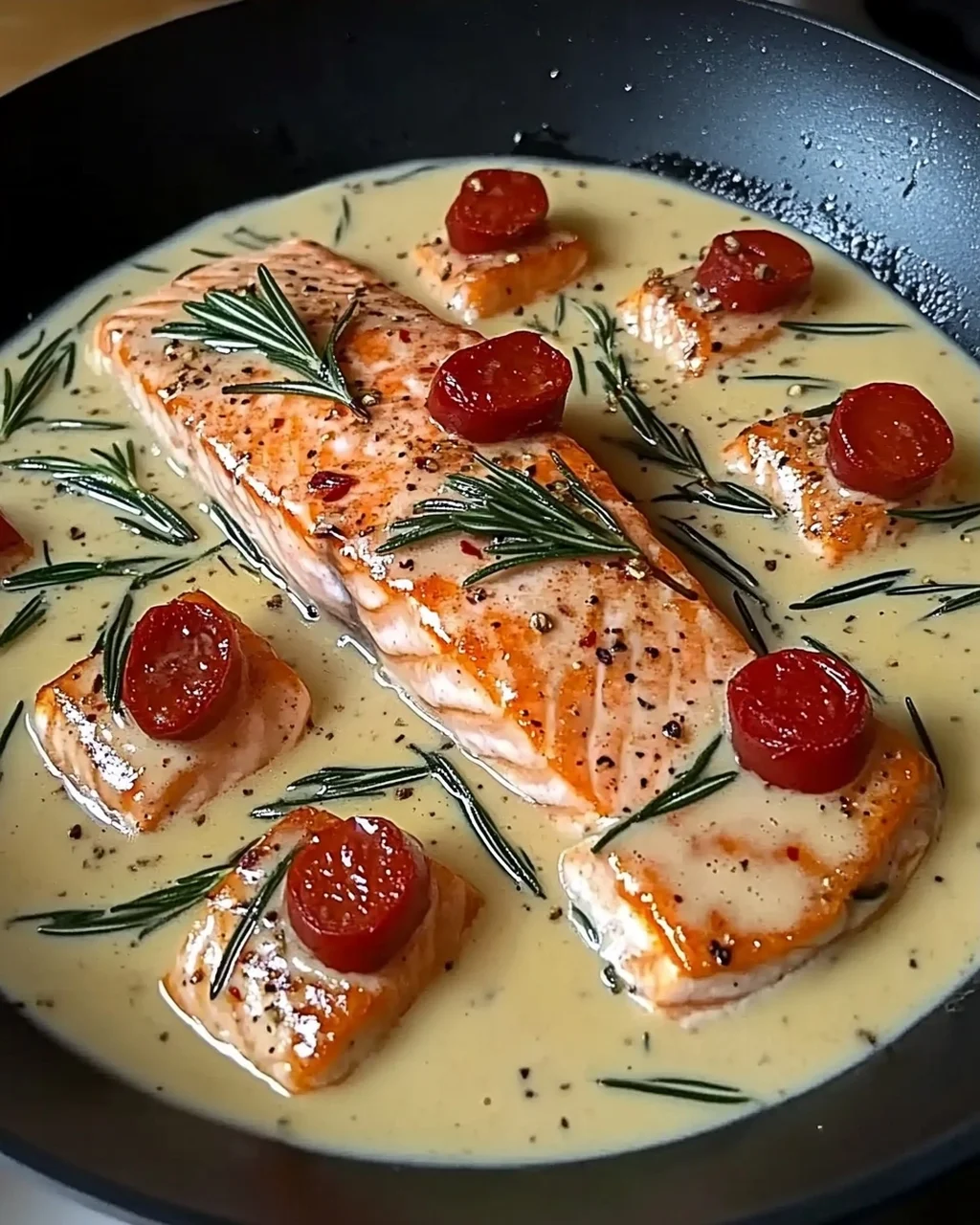 Pavé de Saumon à la Crème : Indulgence Simple et Délicieuse