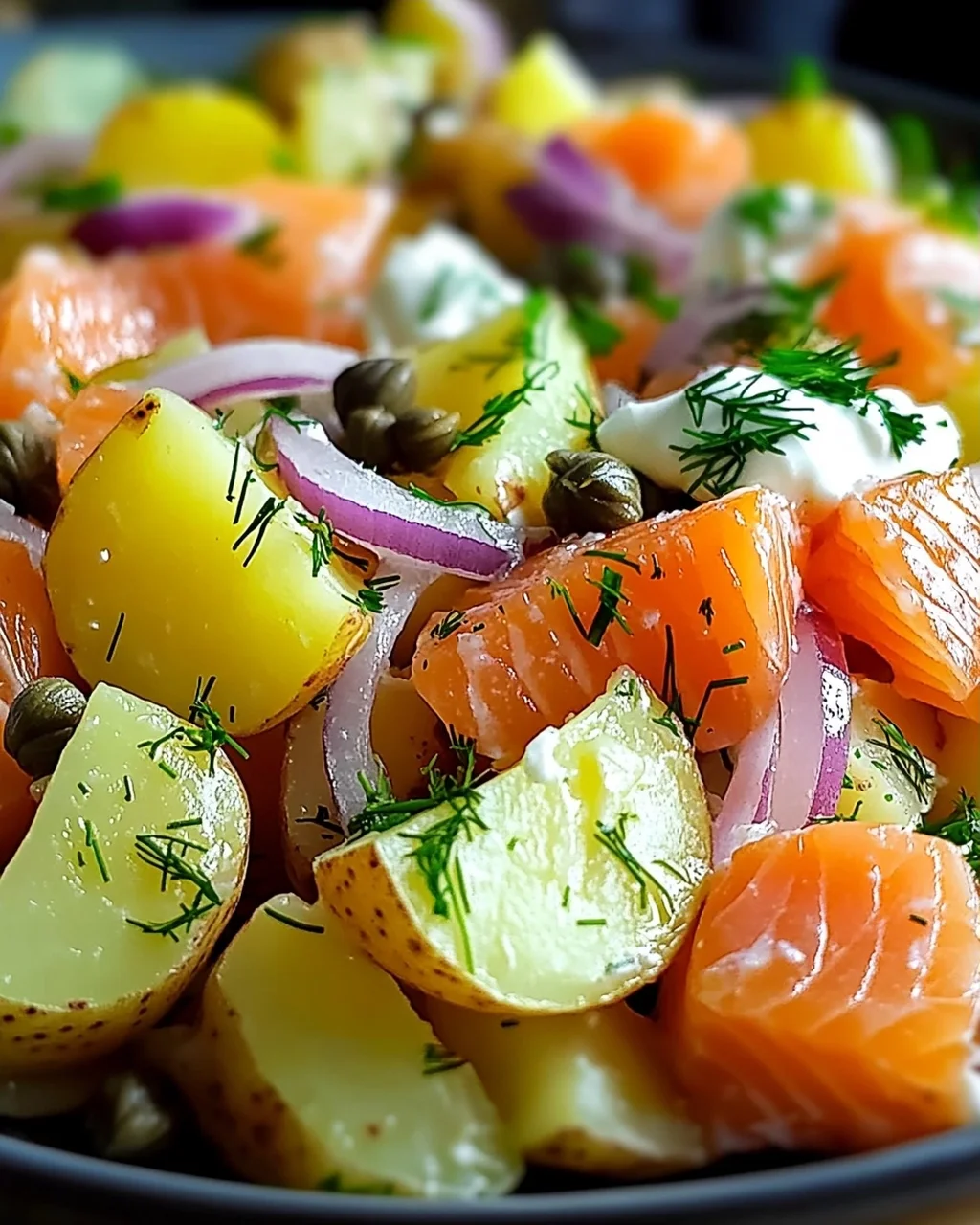 Salade de Pommes de Terre et Saumon Fumé - Fraîcheur Inégalée