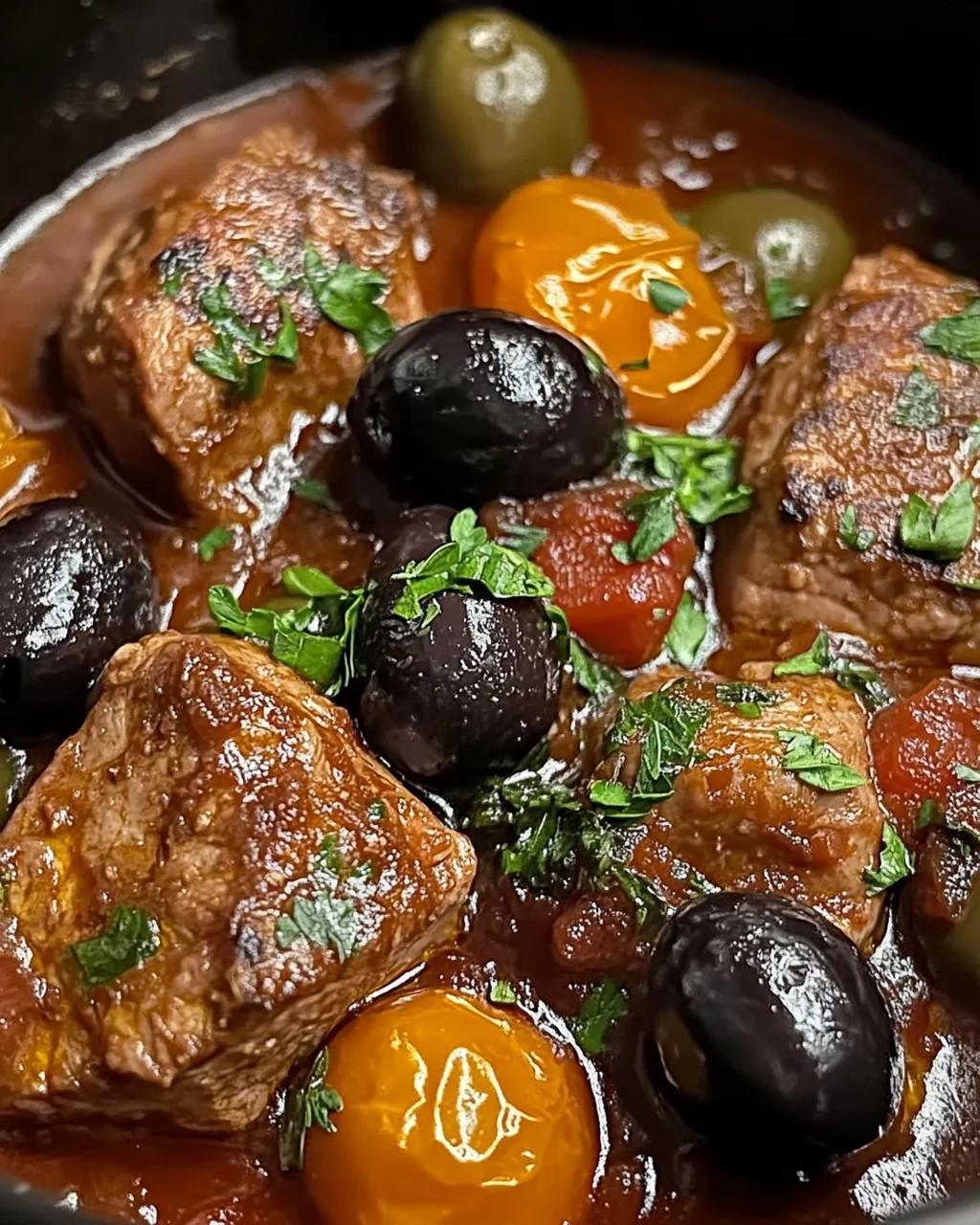 Sauté de veau aux olives fondant pour un repas réconfortant