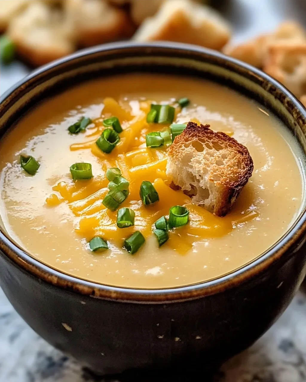Soupe de Chou-Fleur Rôti au Cheddar et à l’Ail Crémeuse et Réconfortante