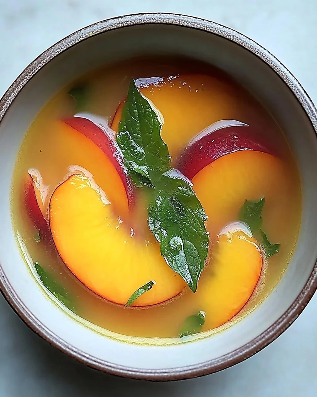 Soupe de pêches à la verveine : Un délice léger et frais